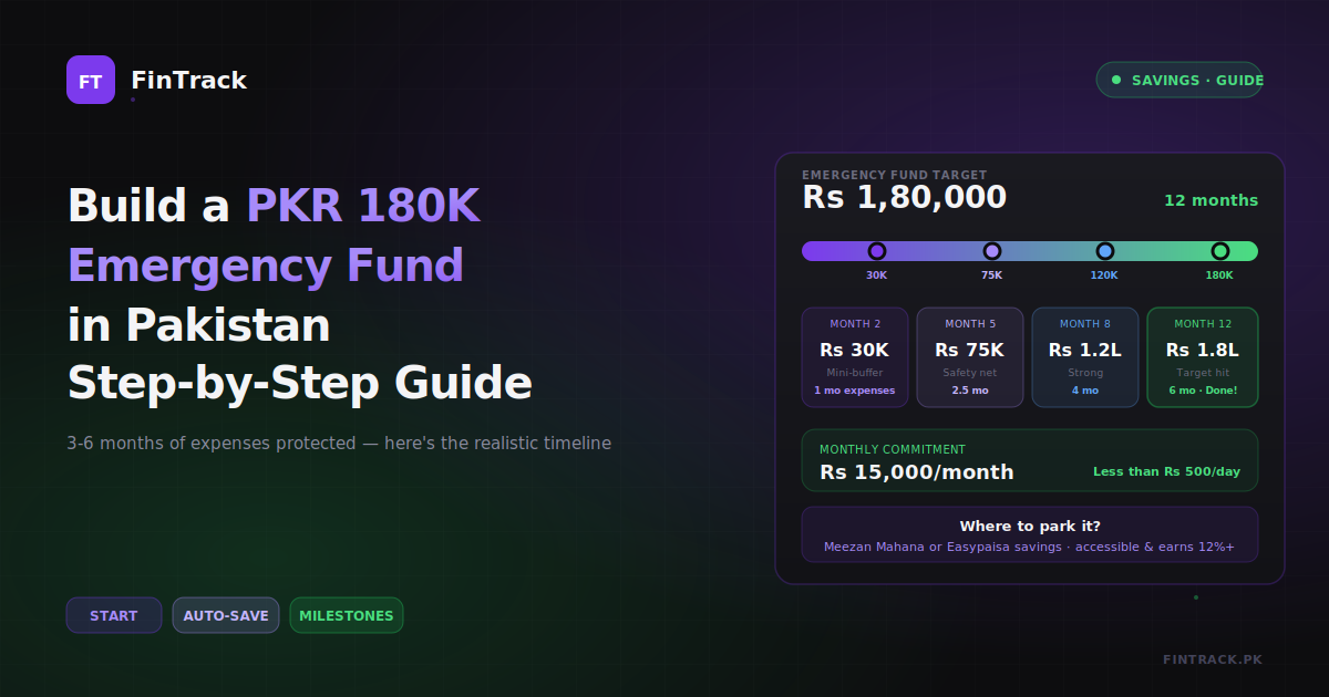 How to Build a PKR 180,000 Emergency Fund in Pakistan: A Step-by-Step Guide
